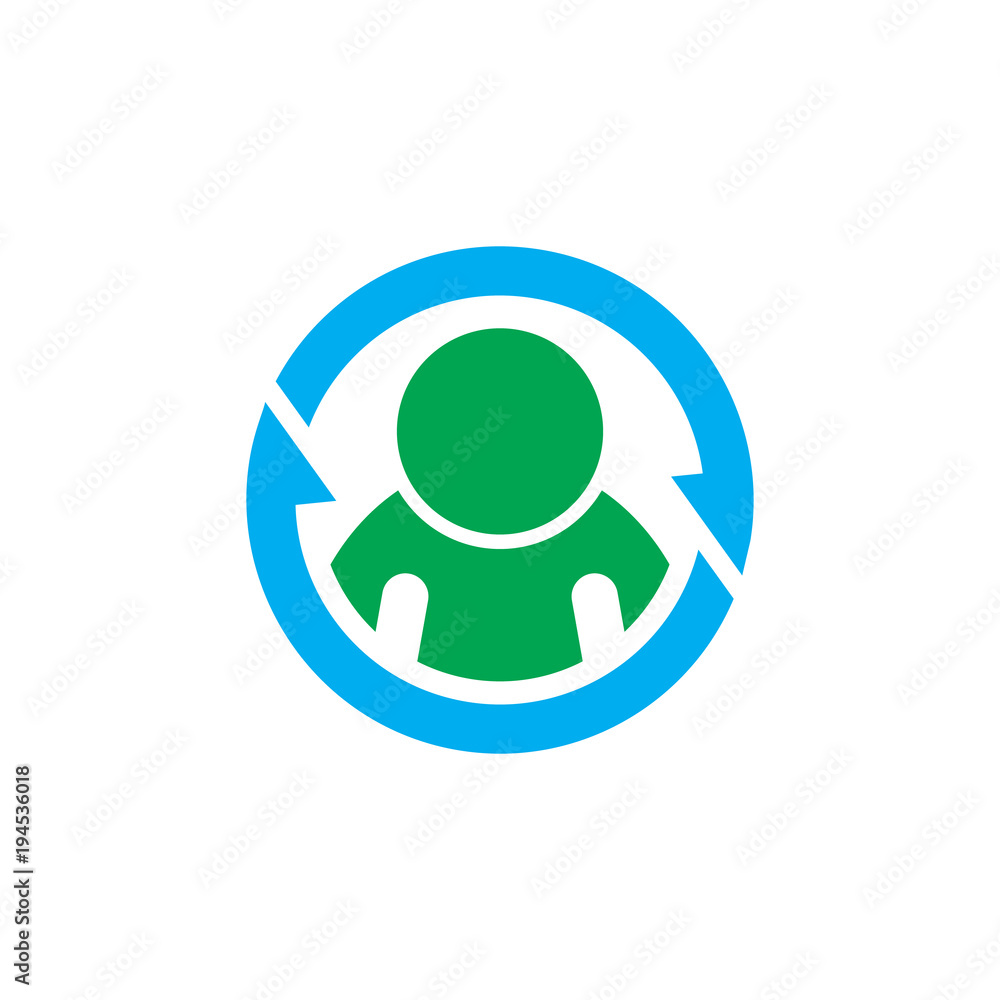People Sync Logo Icon Design People Sync Logo Icon Design