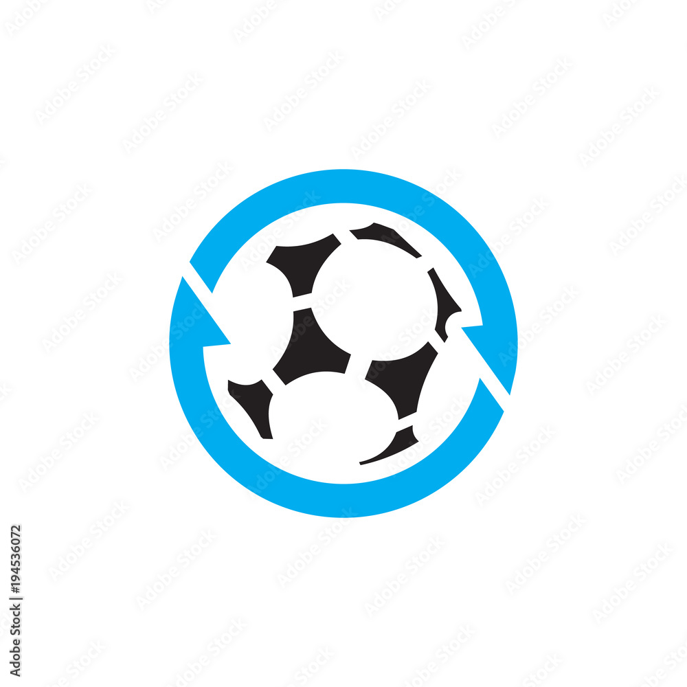 Obraz premium Soccer Sync Logo Icon Design