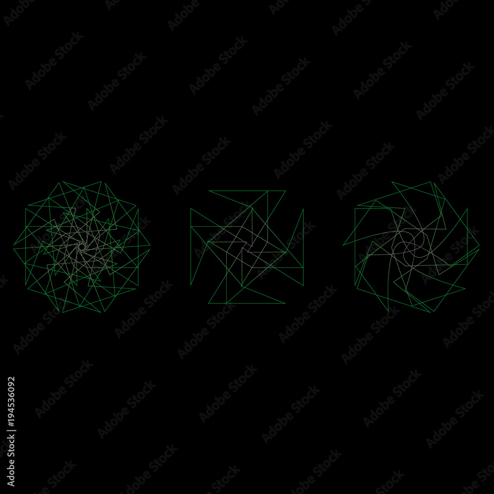 Geometric set stars and flowers for gifts and holidays pattern vector EPS10 Geometric set stars and flowers for gifts and holidays pattern vector EPS10