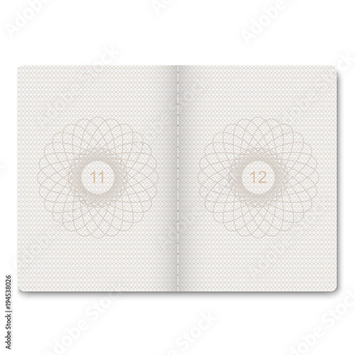 passport blank pages for stamps. empty passport with 
