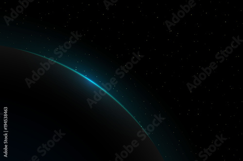 Fototapeta Naklejka Na Ścianę i Meble -  Planet earth sunrise. Globe Horizon atmosphere