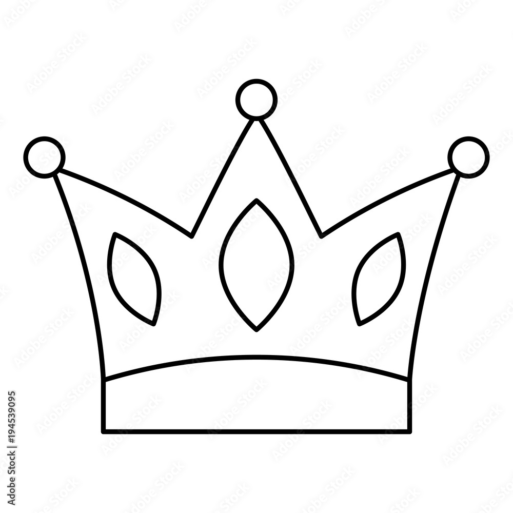 crown jewelry royal monarch ornament vector illustration thin line crown jewelry royal monarch ornament vector illustration thin line