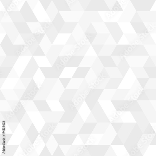 Geometric pattern with light silver triangles. Geometric modern ornament. Seamless abstract background