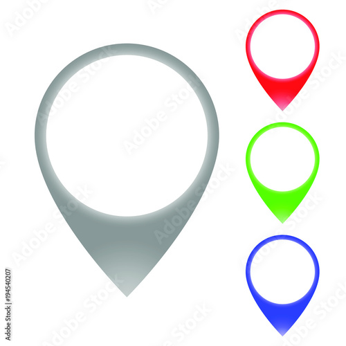 Free Download Map pointers icons set. Navigation on the map signs. Tags colorful symbols isolated on white background. Vector illustration - GFXLoad