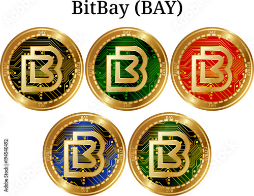 Set of physical golden coin BitBay (BAY)