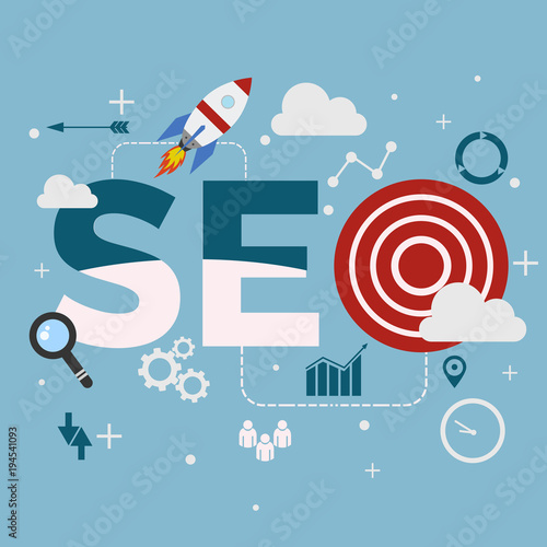 Seo flat concept vector design eps 10