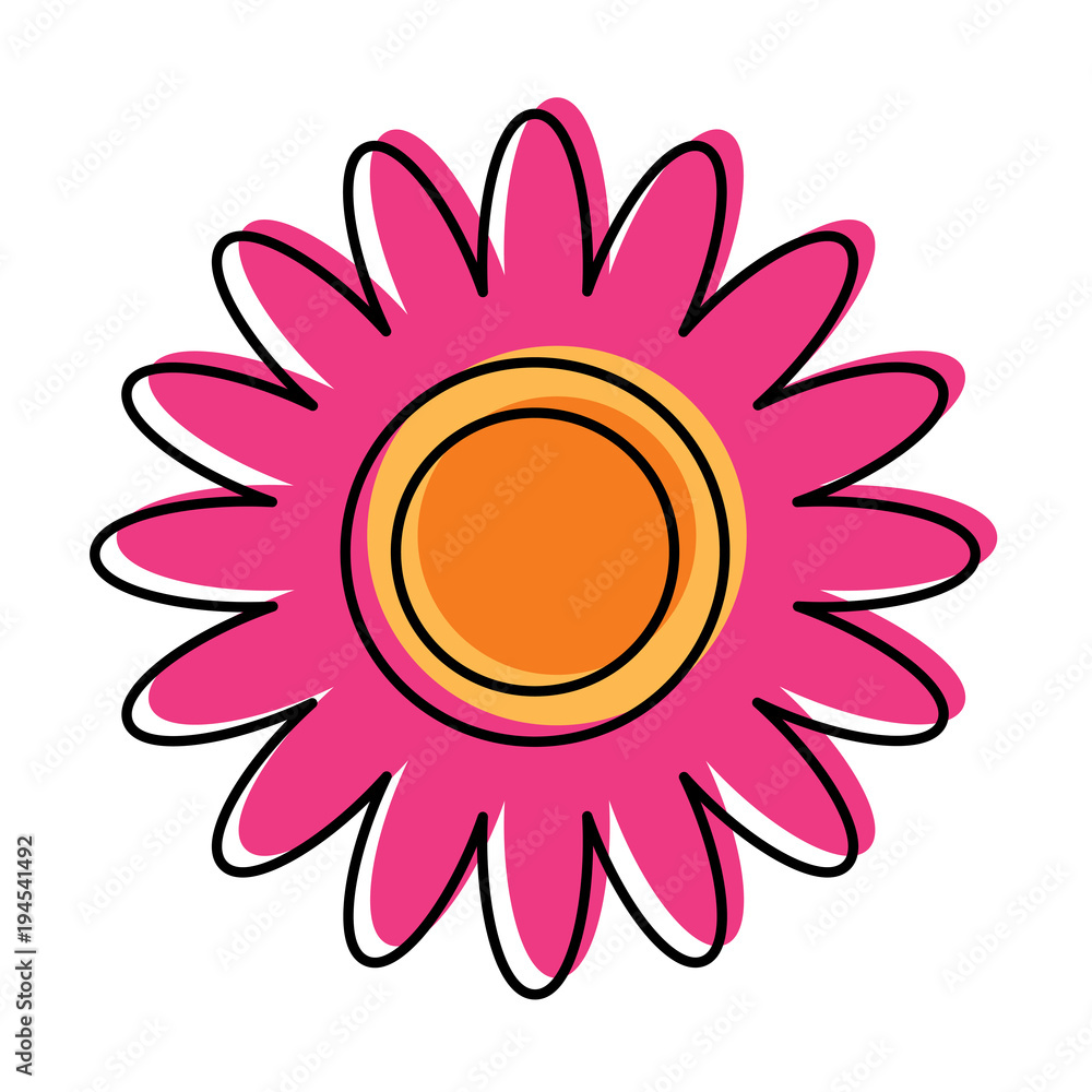 pink flower decoration ornament natural vector illustration pink flower decoration ornament natural vector illustration