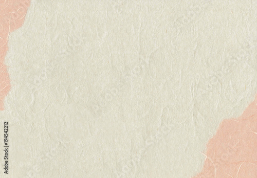 ベージュとピンクの和紙を使った日本風な背景