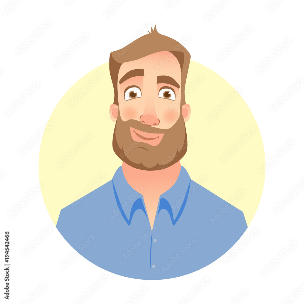 Face of man with beard