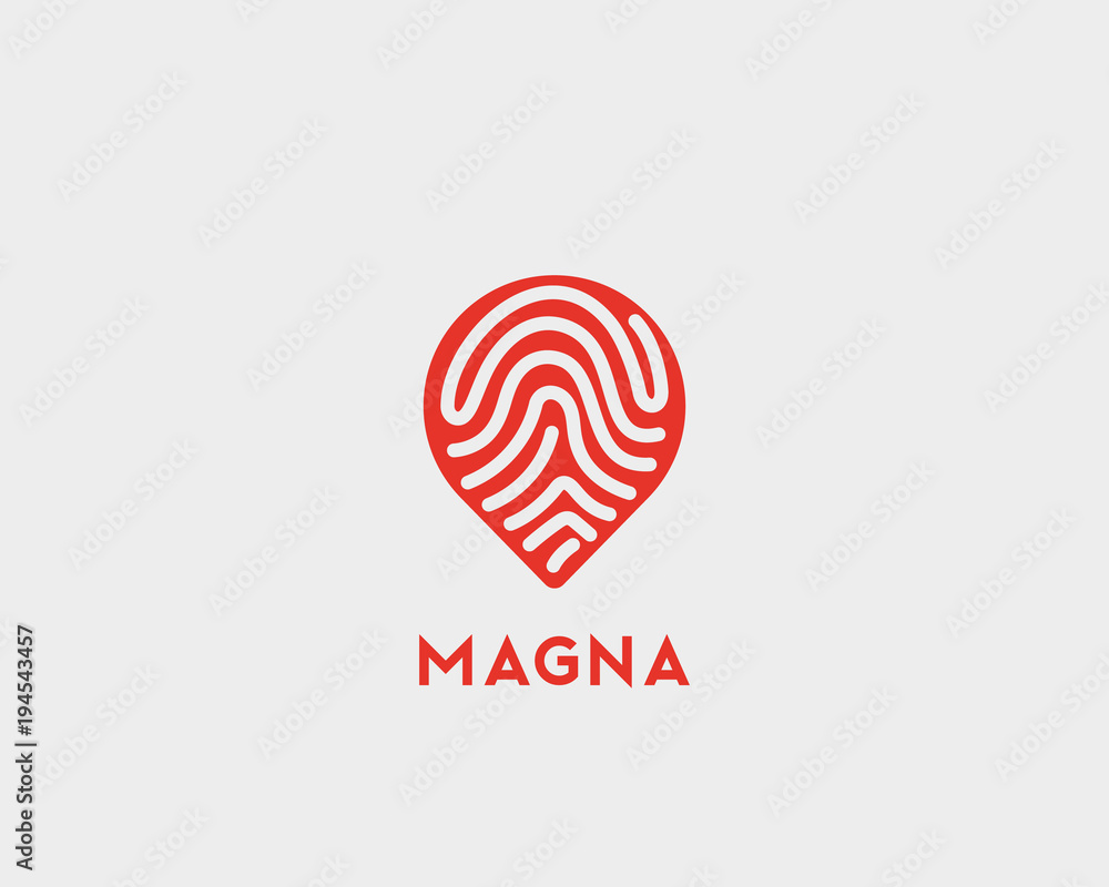 Abstract pin logo design. Location creative symbol. Universal vector icon. Navigation map sign. Abstract pin logo design. Location creative symbol. Universal vector icon. Navigation map sign.
