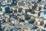 Paris, panorama, aerial view, beautiful ancient and modern buildings
