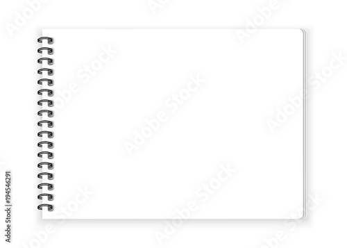 Spiral notebook paper on white background vector