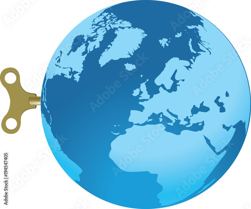 pianeta terra con chiavetta di ricarica