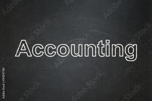 Banking concept: text Accounting on Black chalkboard background