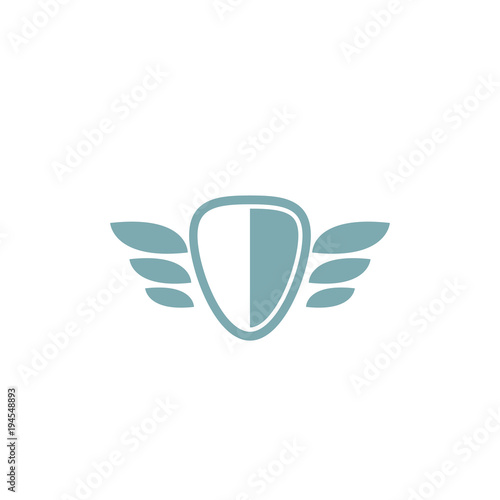 shield with wing logo design, shield with wing icon, logo design template, symbol for company