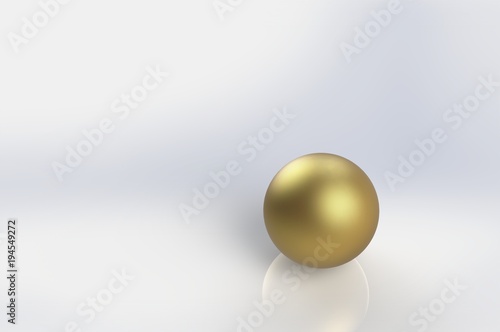 golden ball isolated on white background