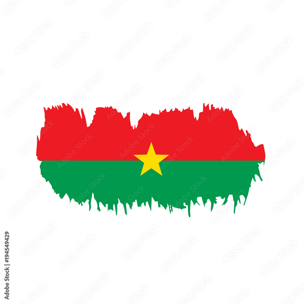 Burkina Faso flag, vector illustration Burkina Faso flag, vector illustration