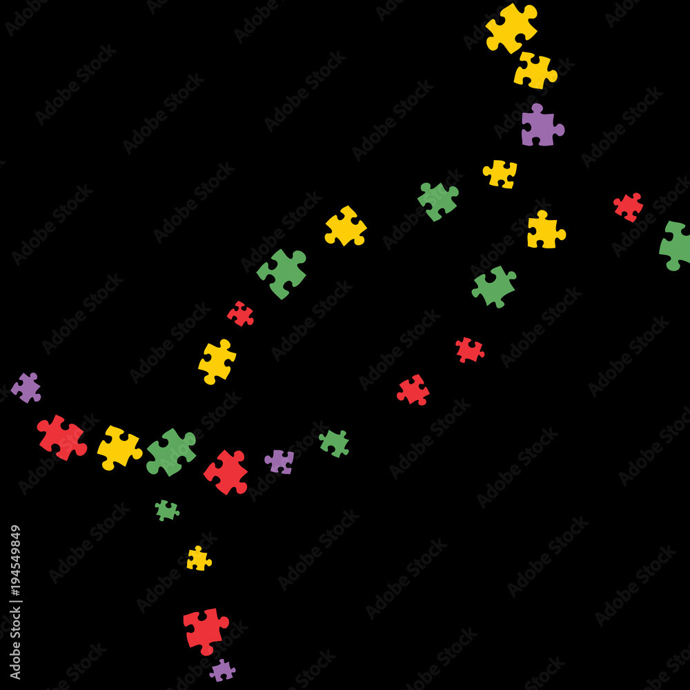 Confetti Background Pattern. Puzzle pieces and big ideas design, vector illustration graphic