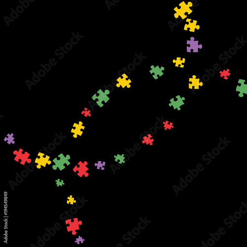 Confetti Background Pattern. Puzzle pieces and big ideas design  vector illustration graphic