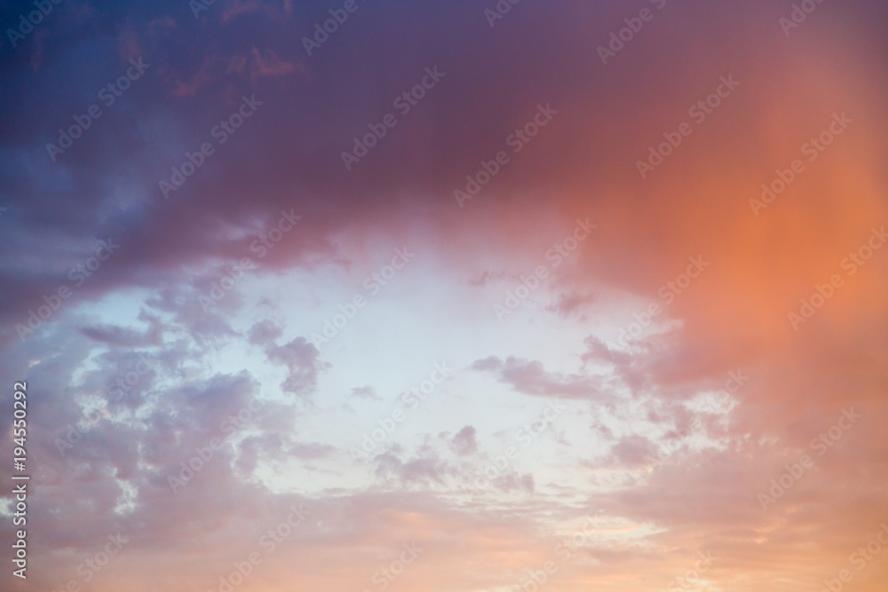 Beautiful clouds in the sky at sunset Beautiful clouds in the sky at sunset