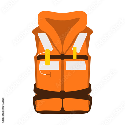 life jacket  vector illustration flat style  front