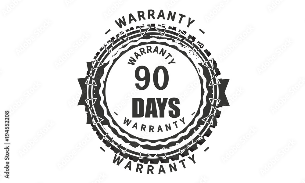 Fototapeta premium 90 days warranty icon vintage rubber stamp guarantee