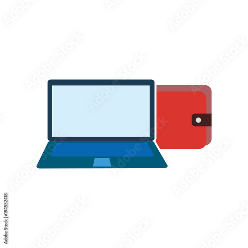 Wallet Laptop Logo Icon Design