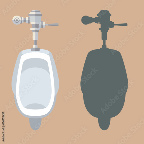 urinal set  vector illustration flat style  front