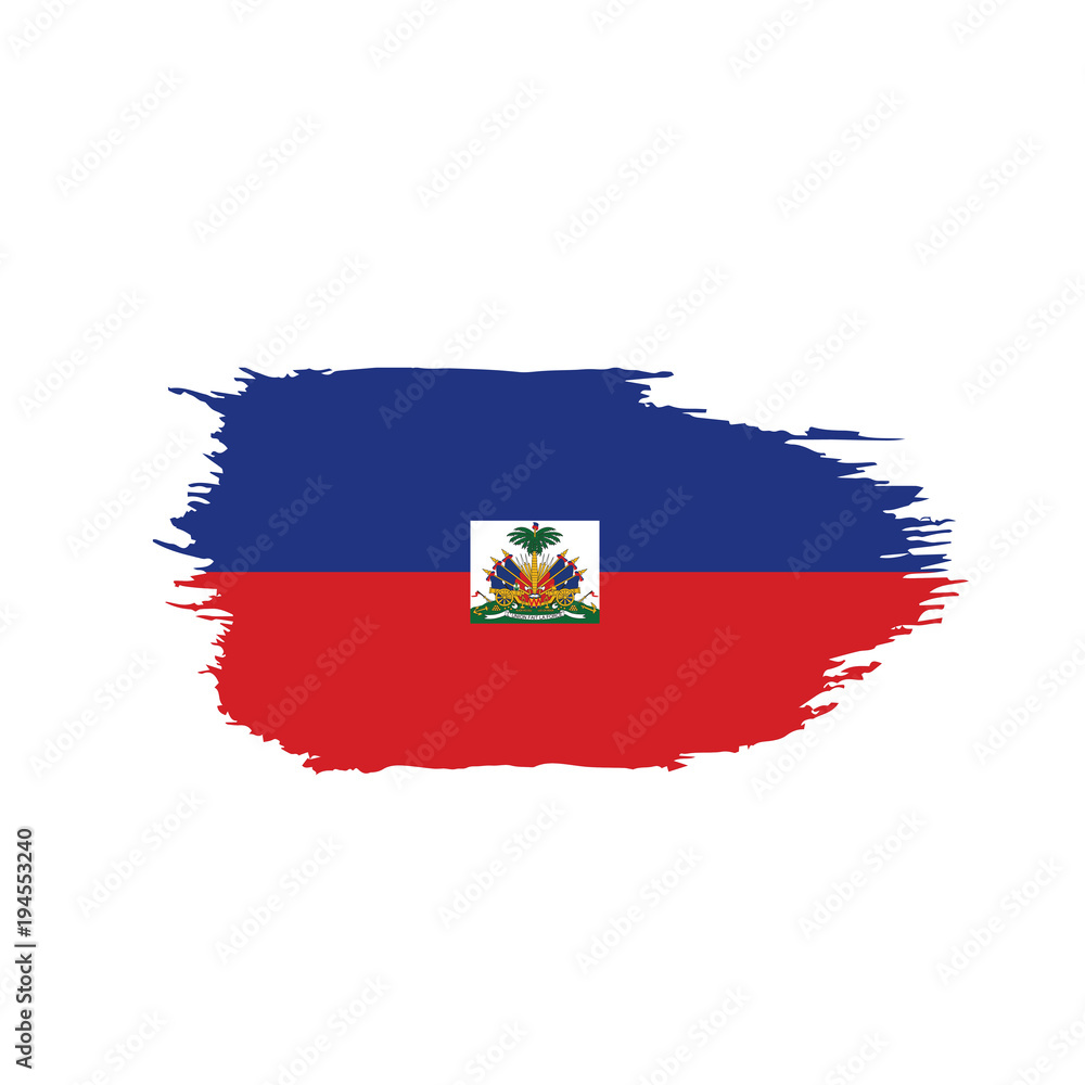 Obraz premium Haiti flag, vector illustration