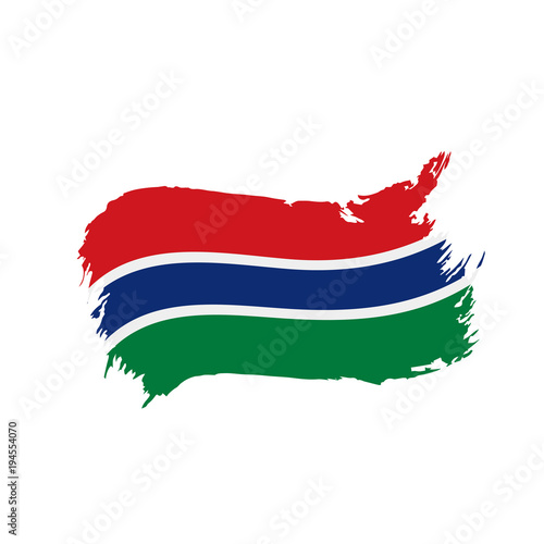 Gambia flag  vector illustration