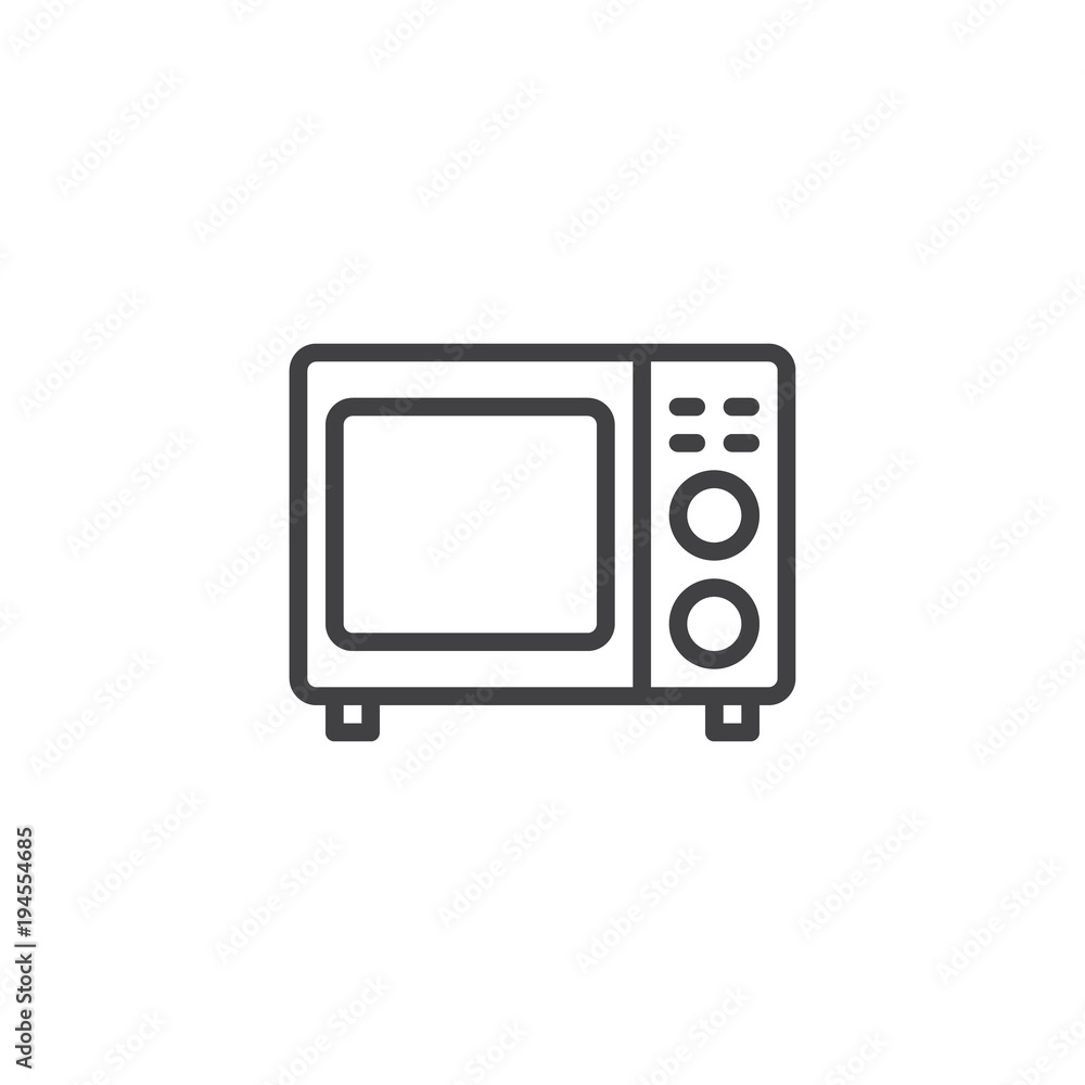 Microwave oven outline icon. linear style sign for mobile concept and web  design. Kitchen appliances simple line vector icon. Symbol, logo  illustration. Pixel perfect vector graphics Stock Vector | Adobe Stock