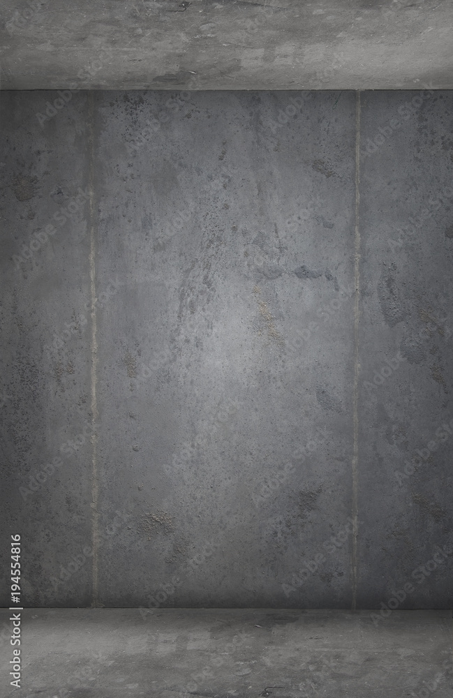 Mur en béton d'arrière-plan d'une pièce grunge urbaine Mur en béton d'arrière-plan d'une pièce grunge urbaine