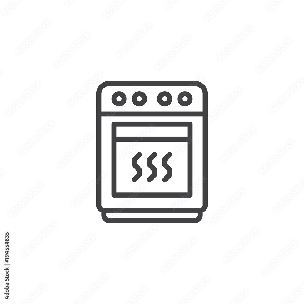 Oven outline icon. linear style sign for mobile concept and web design. Stove simple line vector icon. Symbol, logo illustration. Pixel perfect vector graphics Oven outline icon. linear style sign for mobile concept and web design. Stove simple line vector icon. Symbol, logo illustration. Pixel perfect vector graphics