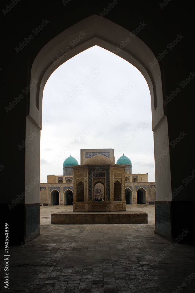 Kalan Mosque interior view of ancient Bukhara, Uzbekistan