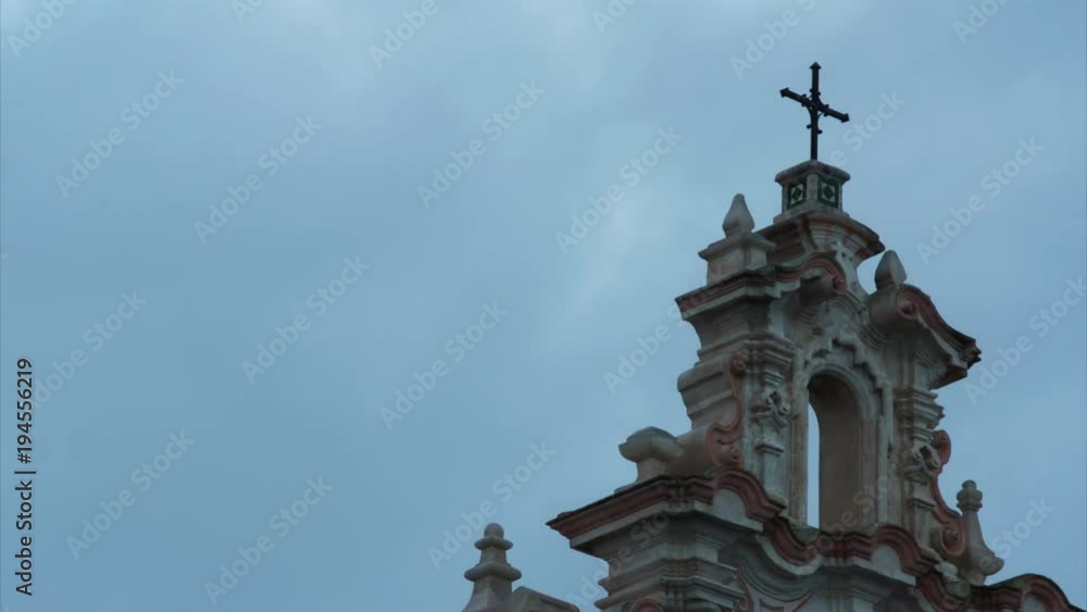 Church Bell Tower and Clouds Time-Lapse Church Bell Tower and Clouds Time-Lapse