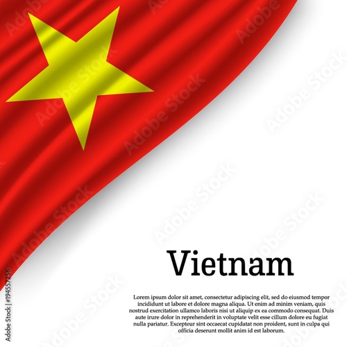 flag Vietnam on white background