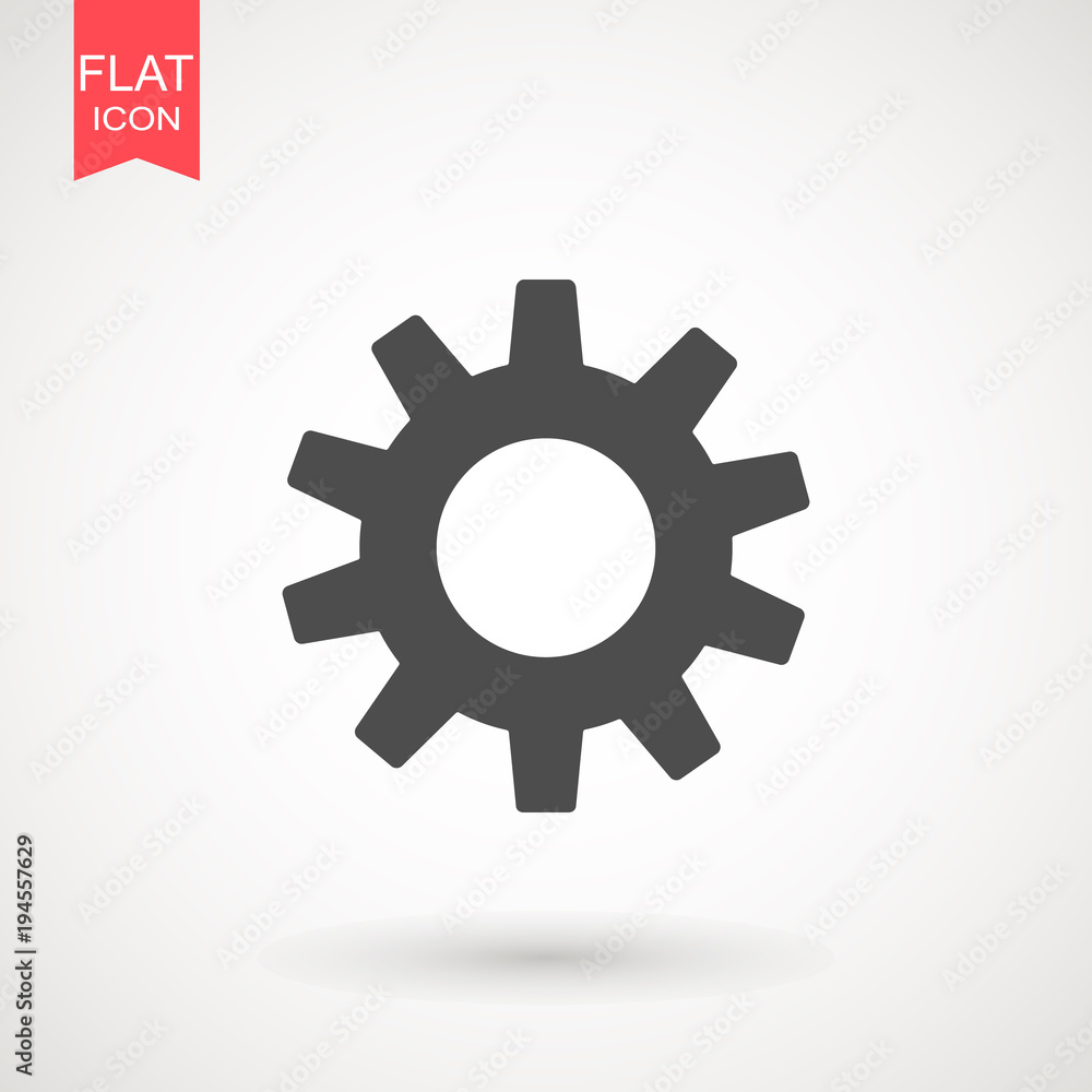 Setting icon vector, Tools, Cog, Gear Sign Isolated on white background. Help options account concept. Trendy Flat style for graphic design, logo, Web site, social media, UI, mobile app, EPS10.