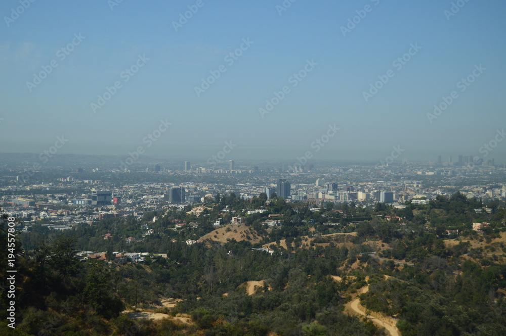 Views Of Los Angeles From The Griffith Observatory In The South Area Of The Hollywood Mountain. July 7, 2017. Hollywood Los Angeles California. USA. EEUU.