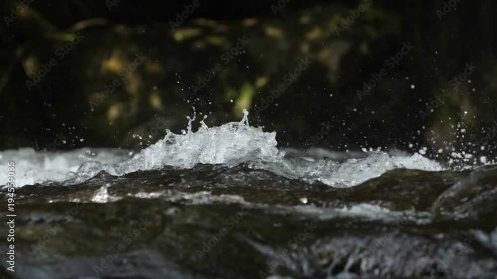 Slow motion of river water Slow motion of river water