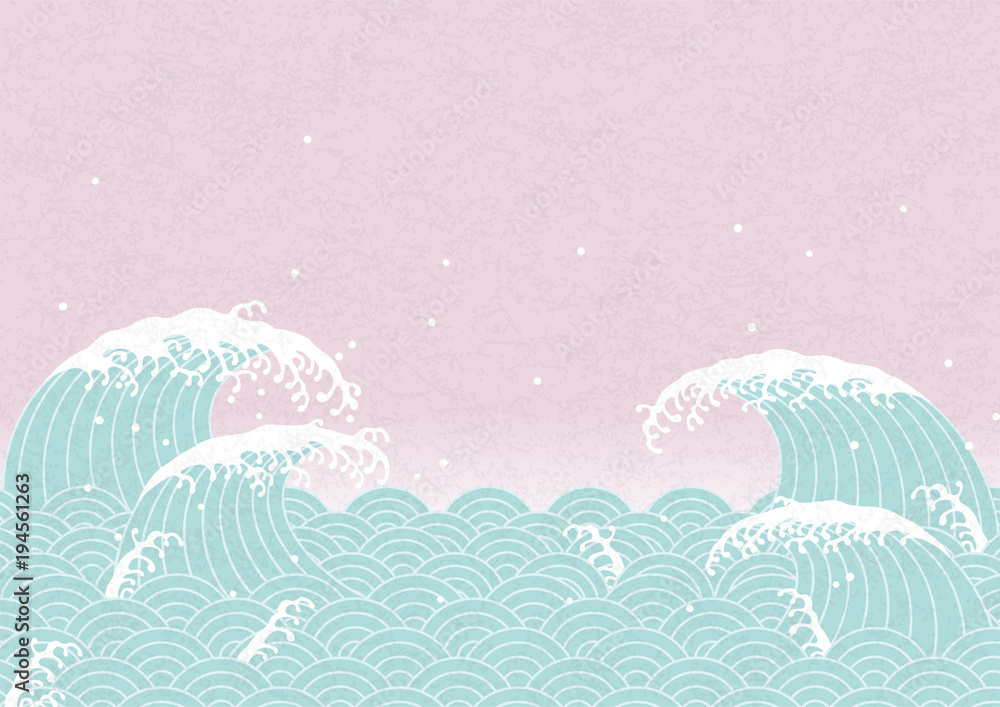 Obraz premium 波 和風文様