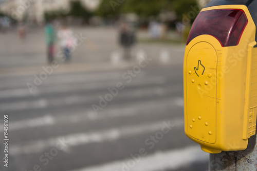 Crosswalk button for pedestrian