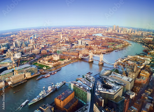 Canvas Print London city, aerial view, United Kingdom