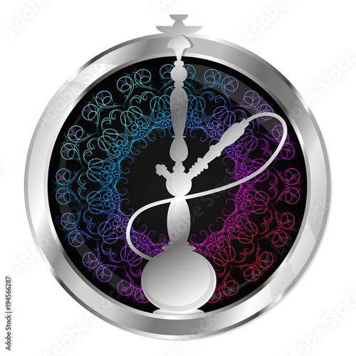 Hookah in the circle symbol