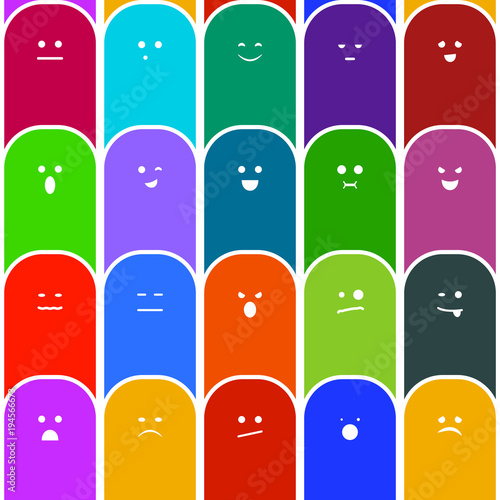 Emotions seamless pattern