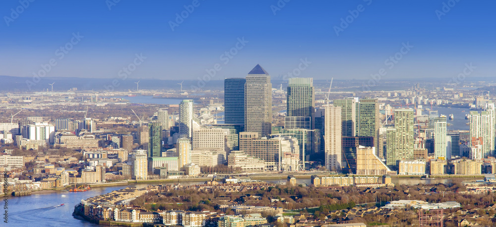 London city skyline with modern buildings