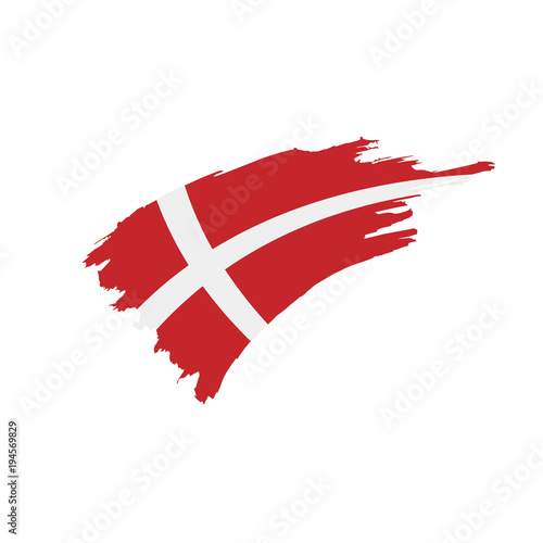 Wallpaper Mural Denmark flag, vector illustration