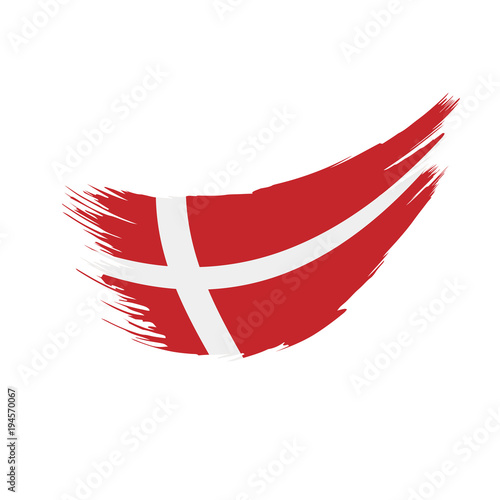 Denmark flag, vector illustration