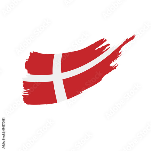 Denmark flag, vector illustration