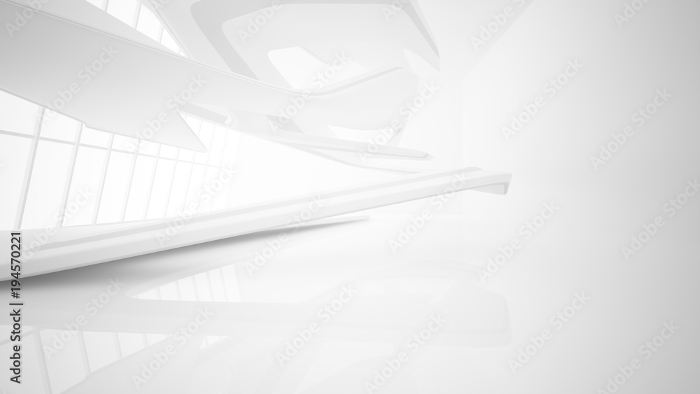 White smooth abstract architectural background. 3D illustration and rendering White smooth abstract architectural background. 3D illustration and rendering