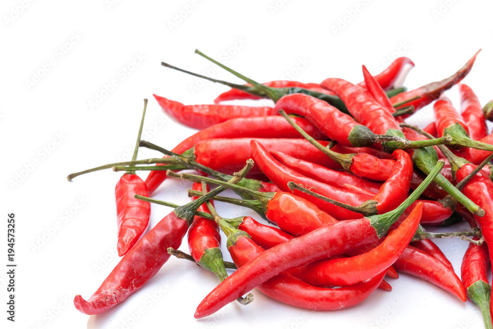 close up of chilli isolated on white background close up of chilli isolated on white background